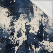 NAVY GRUNGE wz. 1 - looped knit fabric