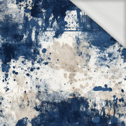 NAVY GRUNGE wz. 7 - looped knit fabric