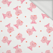 PINK PIGS (ANIMAL GARDEN) - looped knit fabric