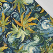 Hemp leaves WZ. 6 - Cotton woven fabric