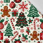 HAPPY CHRISTMAS WZ. 8 - Cotton woven fabric