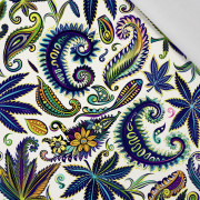 Hemp leaves WZ. 4 - Cotton woven fabric