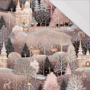 Pink Vintage Christmas wz. 3 - single jersey 