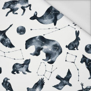 ANIMALS MIX (GALACTIC ANIMALS) / white - Waterproof woven fabric