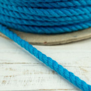 Twisted cotton cord 3 mm - turquoise