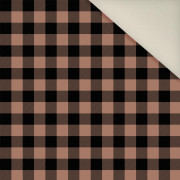 CHECK VICHY/ Mocha Mousse - Upholstery velour 