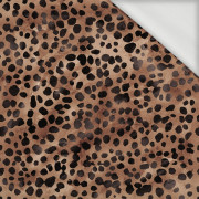 ANIMAL SPOTS/ Mocha Mousse  - looped knit fabric