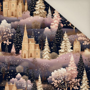 Pink Vintage Christmas wz. 2- Upholstery velour 
