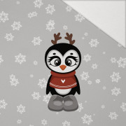 WINTER ANIMALS wz. 7 - panel (60cm x 50cm) Hydrophobic brushed knit