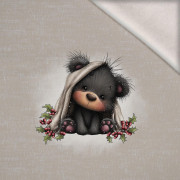 WINTER ANIMALS wz.8 - panel (60cm x 50cm) brushed knitwear with elastane ITY