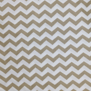 BEIGE ZIGZAG - Cotton woven fabric