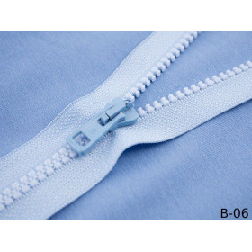 Plastic Zipper 5mm open-end 30cm - light blue B-06