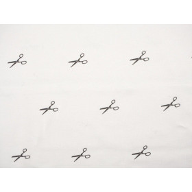 50cm SCISSORS (MINIMAL) / B-00 white - single jersey TE210