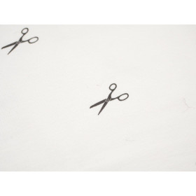 50cm SCISSORS (MINIMAL) / B-00 white - single jersey TE210
