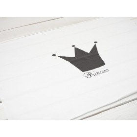 PRINCESS (graphite) "L" / B-00 white / MINIMAL - panel single jersey TE210