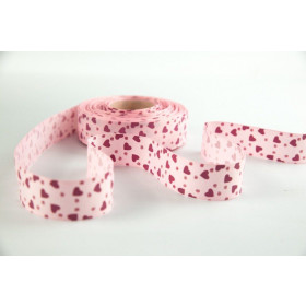 Grosgrain with hearts 25mm