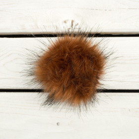 Eco fur pompom 12 cm - ginger