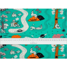COLOURFUL FOREST - Viscose jersey WE210