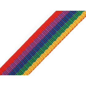 Webbing tape 30 mm rainbow