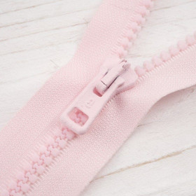 Plastic Zipper 5mm open-end 30cm - pale pink B-12