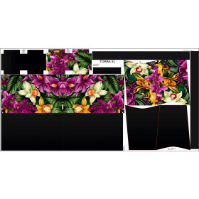 XL bag with in-bag pouch 2 in 1 - EXOTIC ORCHIDS PAT. 7 - sewing set