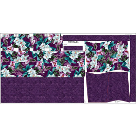 XL bag with in-bag pouch 2 in 1 - EXOTIC ORCHIDS PAT. 4 - sewing set