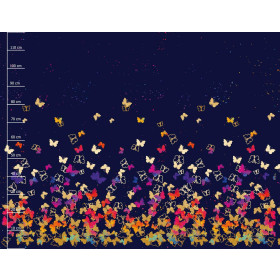 BUTTERFLIES / colorful - panel (120cm x 150cm) brushed knitwear with elastane ITY