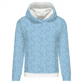 CLASSIC WOMEN’S HOODIE (POLA) - FROSTED TWIGS (ENCHANTED WINTER) - looped knit fabric 