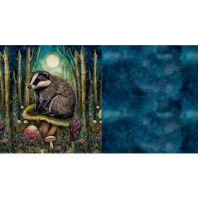 BOHO BADGER - panel (75cm x 80cm) SINGLE JERSEY PANEL