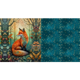 BOHO FOX - panel (75cm x 80cm) Cotton woven fabric