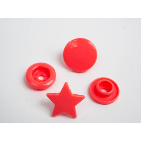 Fasteners KAM stars 12 mm light red 10 sets