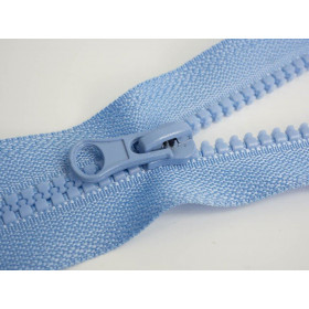 Plastic Zipper 5mm open-end 60cm - light blue