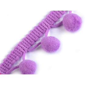 Pop pom tape 13 mm - light purple