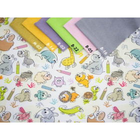 CRAYONS AND ANIMALS - single jersey with elastane TE210