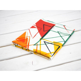 COLORFUL TRIANGLES - single jersey with elastane TE210
