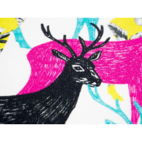 100cm COLORFUL DEERS - organic single jersey with elastane TE210