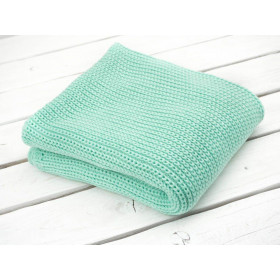 BLANKET / mint M - knitted panel