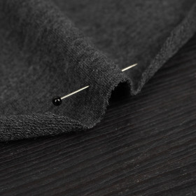 MEHNDI BLACK  / B-14 mustard / graphite - looped knit fabric