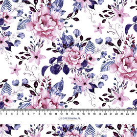 WILD ROSE FLOWERS PAT. 1 (BLOOMING MEADOW) (Very Peri) - viscose woven fabric