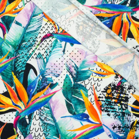 WATER-COLOR JUNGLE - Viscose jersey WE210