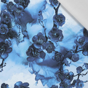 ALCOHOL PASTEL INK wz.7 navy - Cotton woven fabric