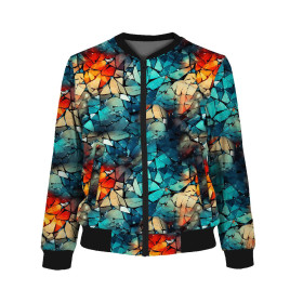WOMEN’S BOMBER JACKET (KAMA) - ANIMALS CRACKED pat.3 (elephant) - sewing set