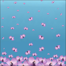 ANIMALS CRACKED wz.1 (FLOWERS) - looped knit fabric