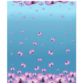 ANIMALS CRACKED wz.1 (FLOWERS) - looped knit fabric