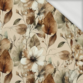 AUTUMN FLOWERS wz.22 - looped knit fabric