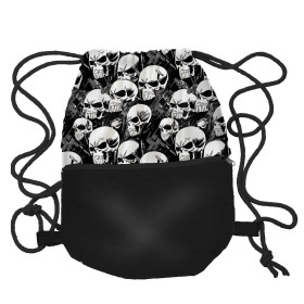 GYM BAG WITH POCKET - BAD SKULLS - sewing set