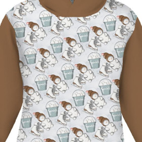 KID'S HOODIE (ALEX) - SNOWMEN AND ICE SKATES (WINTER IN THE CITY) - sewing set