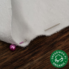 PASTEL DOTS / mint - salmon pink (PASTEL SKY) - looped knit fabric