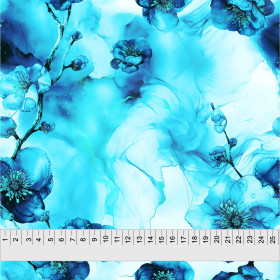 ALCOHOL PASTEL INK wz.7 blue - Cotton woven fabric