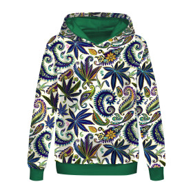 CLASSIC WOMEN’S HOODIE (POLA) - Hemp leaves WZ. 4 - sewing set